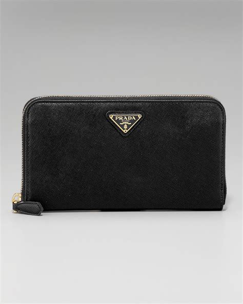 prada zip around continental wallet|prada zipper wallet.